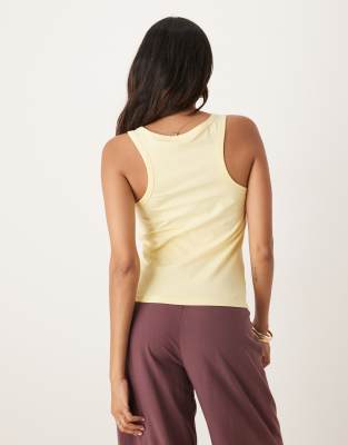 Asos Maternity Asos Design Maternity Racer Tank Top In Yellow
