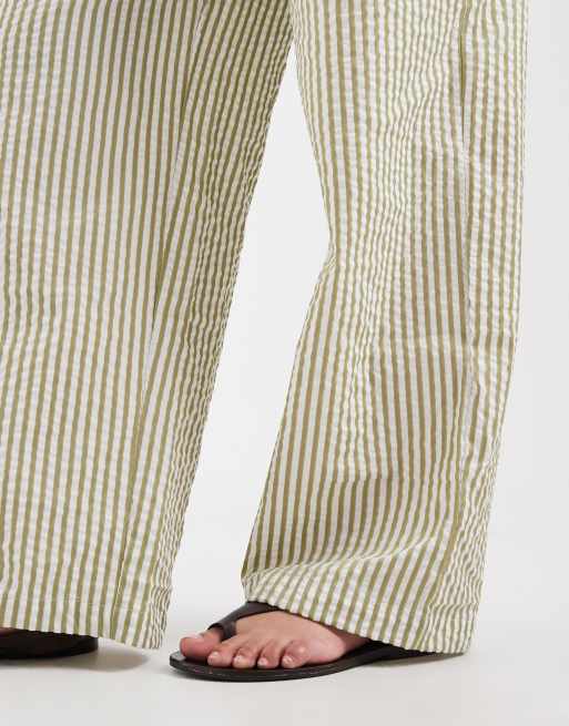 ASOS DESIGN Maternity – Randiga byxor i bäckebölja med volym, del av set, 5 av 5