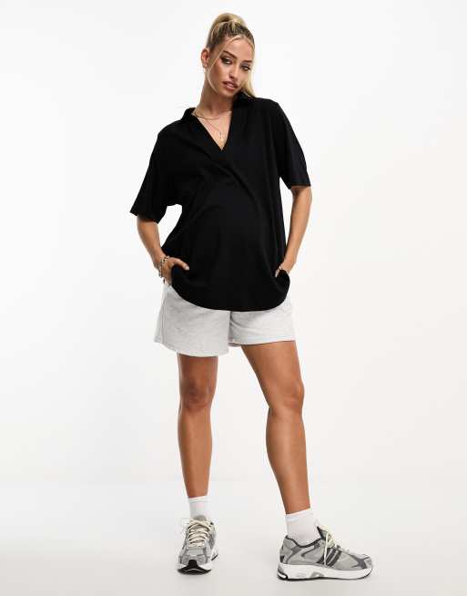 White maternity polo store shirt