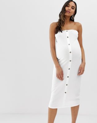 white button down bodycon dress