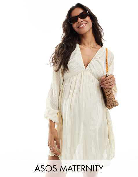 Robes de Grossesse Blanches Robes de Grossesse Creme ASOS