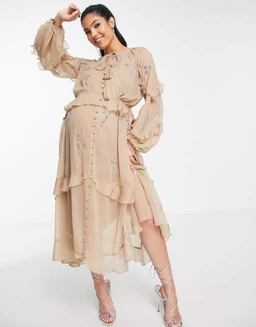 Asos on sale robe beige