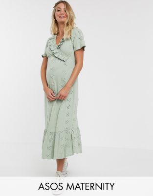 asos sage green dress