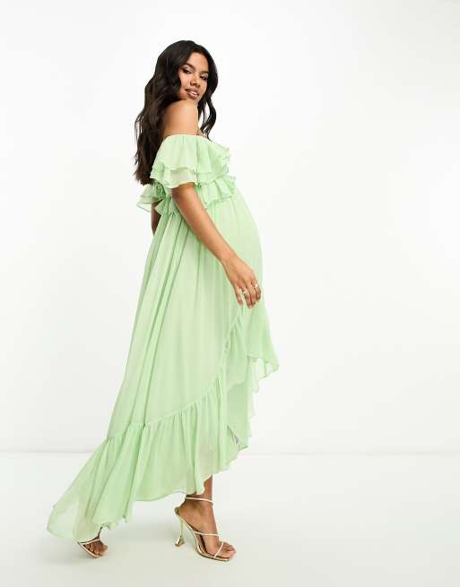 Mint green clearance maternity maxi dress