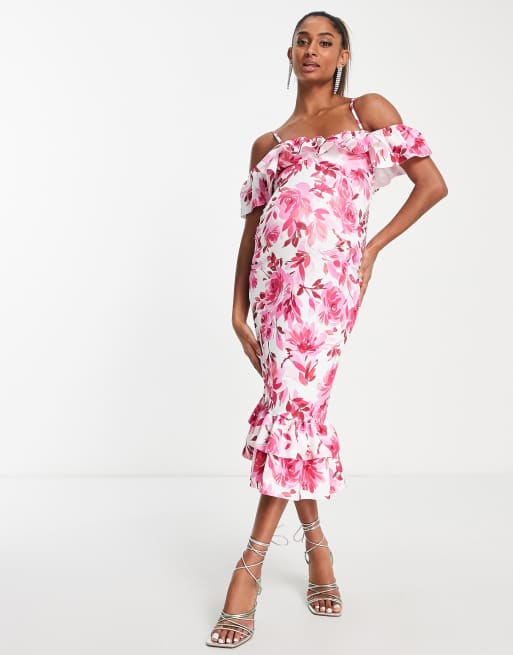 Asos maternity dress floral best sale