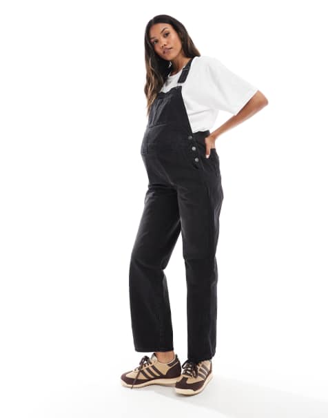 ASOS DESIGN Maternity - Salopette di jeans nero délavé - view 1