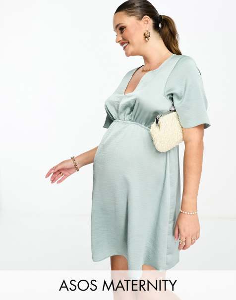 ASOS Maternity Nursing Dress in Nude, Women's Fashion, Dresses & Sets,  Dresses on Carousell