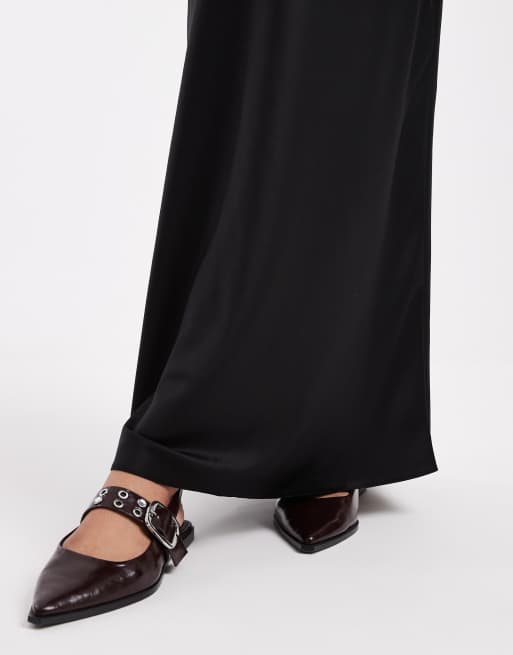 ASOS DESIGN Maternity satin bias cut maxi skirt, 3 of 5