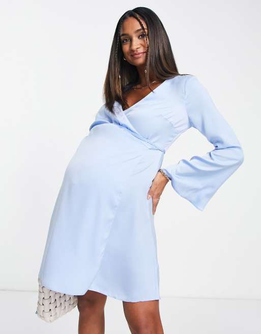 Asos blue clearance maternity dress