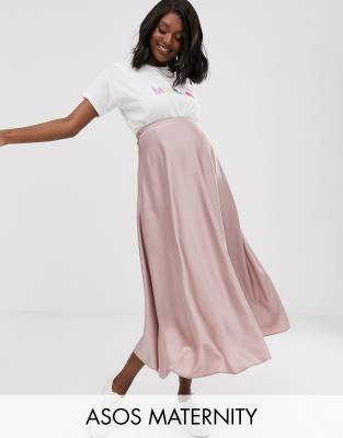 asos silk midi skirt