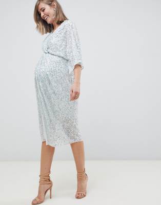asos sequin kimono midi dress