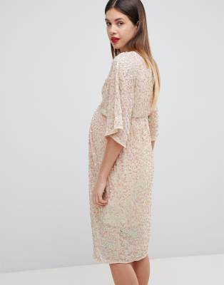 asos kimono dress sequin