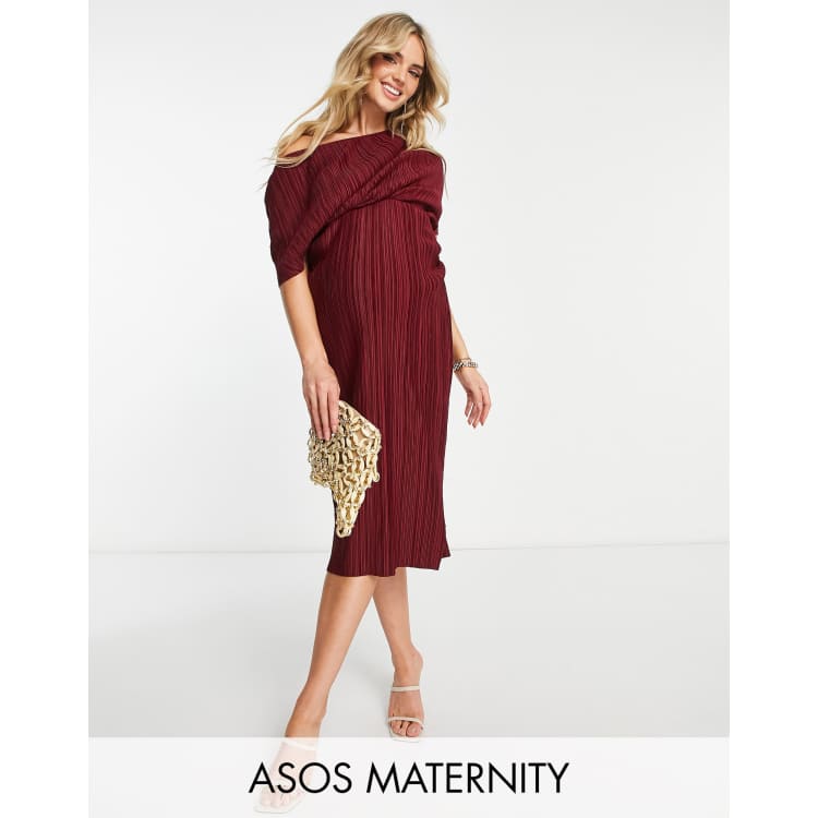 Asos red maternity dress hotsell