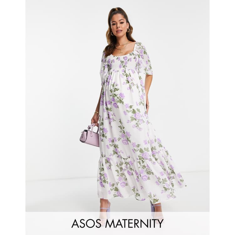 ASOS DESIGN Maternity Mariah seamless scoop bra in purple