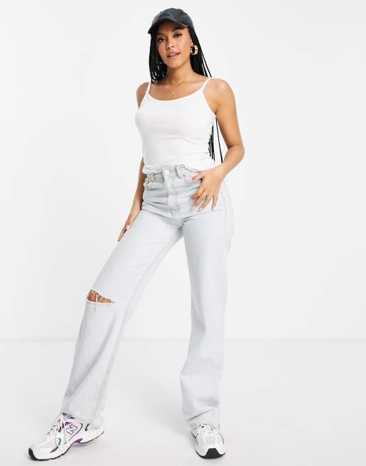 ASOS DESIGN Maternity - Set van 2 borstvoedingscami's met clips in zwart en wit, 4 van 4