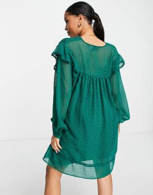 asos bottle green dress