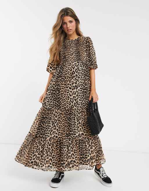 Asos leopard sale print maxi dress