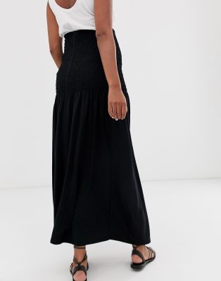 ASOS DESIGN Maternity shirred waist maxi skirt