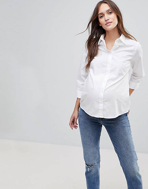 ASOS DESIGN Maternity shirt with 3/4 sleeve