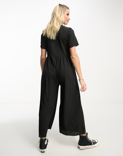 ASOS DESIGN Maternity lounge tie waist jumpsuit in black