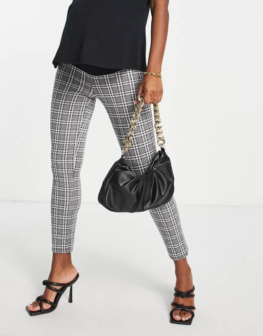 ASOS DESIGN Maternity - Skinny-bukser i sort/hvide tern , 4 af 4