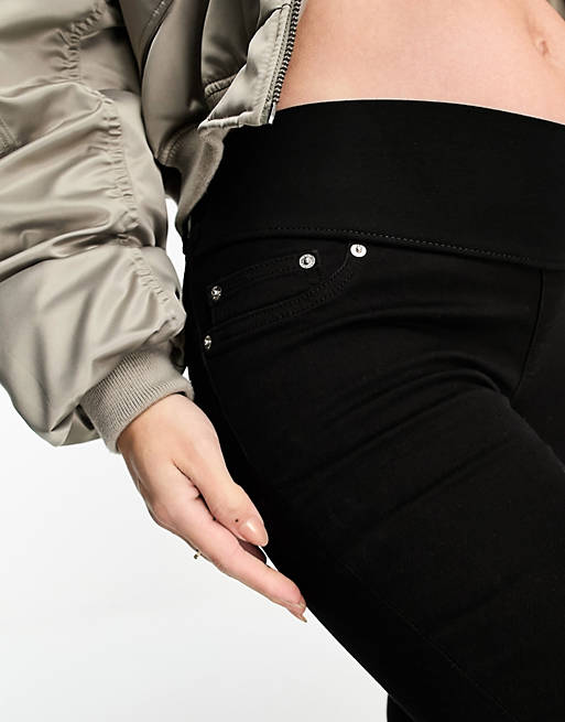 ASOS DESIGN Maternity skinny jeans in clean black with under the bump  waistband | ASOS