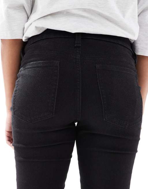 ASOS DESIGN Maternity skinny jeans in clean black , 4 of 5