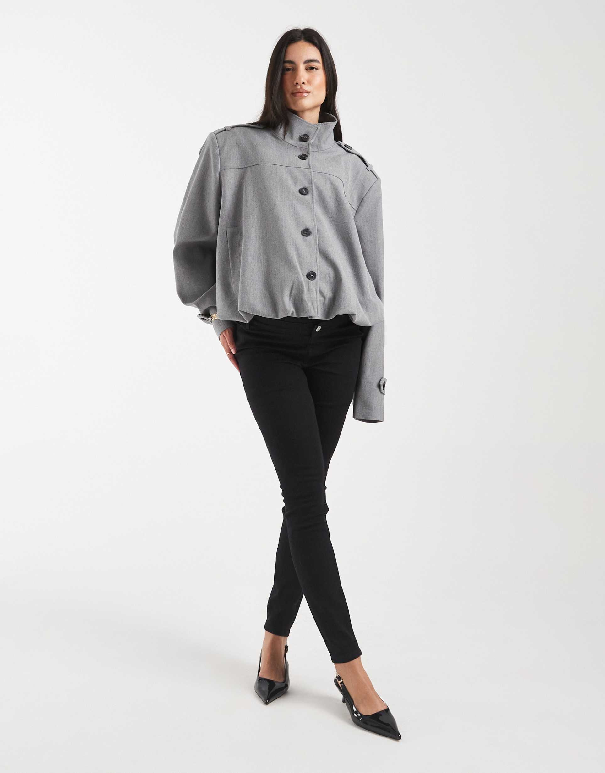 asos design maternity skinny jeans in clean black