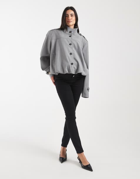 ASOS DESIGN Maternity - Skinny jeans in effen zwart - view 1