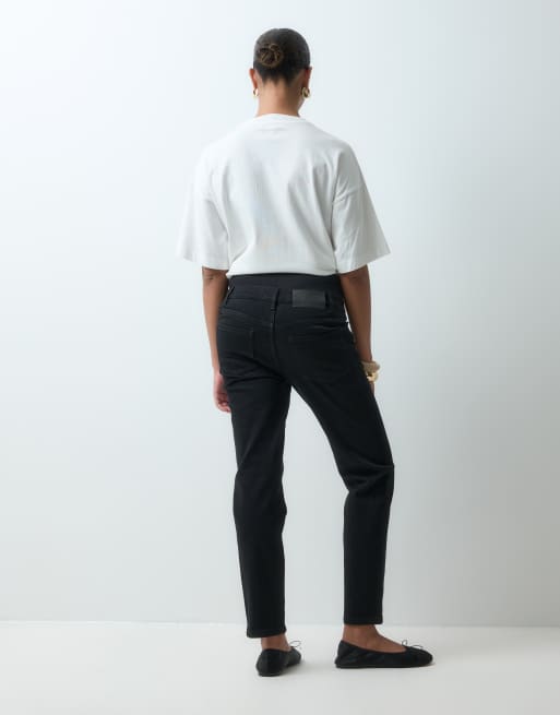 ASOS DESIGN Maternity slim fit mom-jeans i sort, 3 af 5