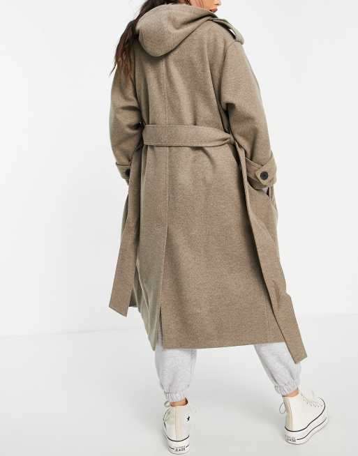 maternity belted coat