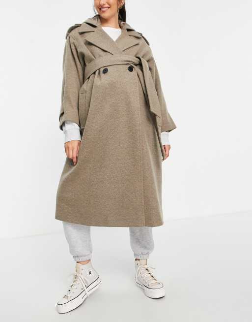 Asos belted outlet coat