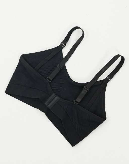 ASOS DESIGN Maternity - Sømløs amme-BH i sort, 2 af 4