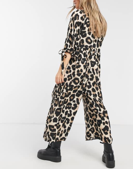 Asos leopard hot sale jumpsuit