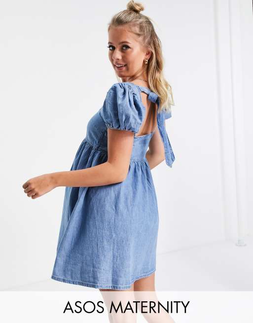 Asos maternity denim sales dress