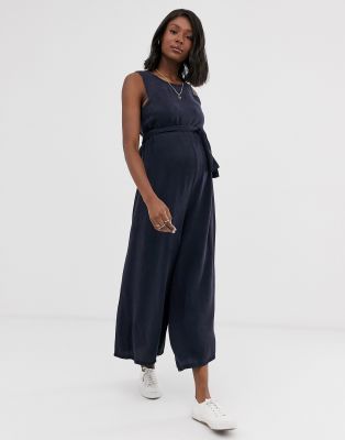 maternity wide leg jumpsuit