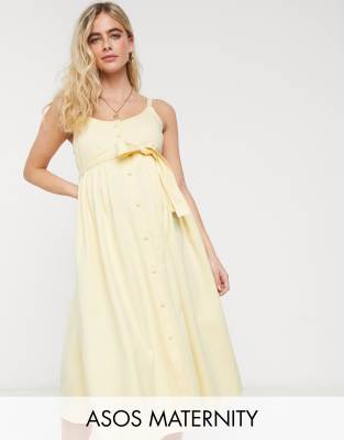 asos denim maternity dress