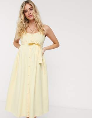 asos denim maternity dress