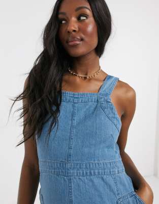 maternity denim pinafore