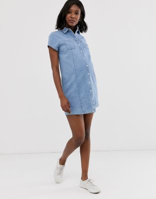 soft denim shirt dress