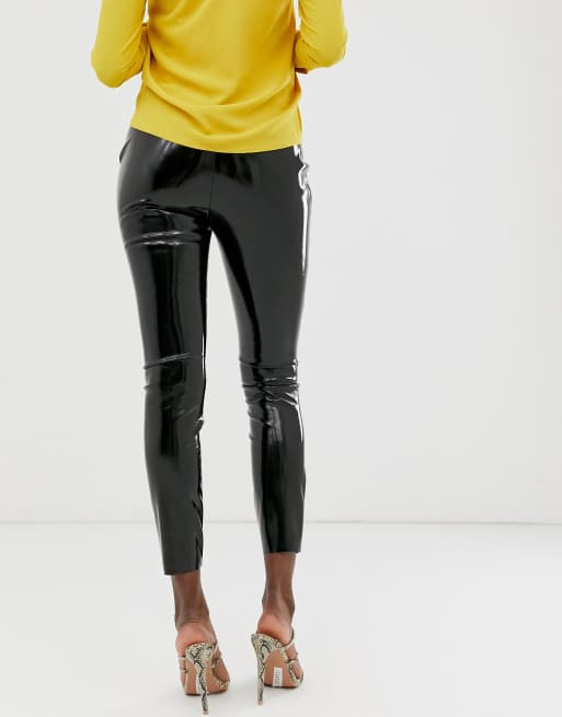 ASOS DESIGN Maternity spray on vinyl over the bump trousers, 2 of 4