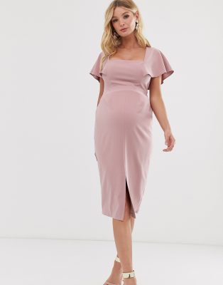 asos angel sleeve dress