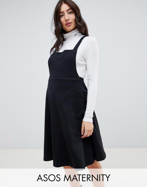 Square neck 2025 pinafore dress