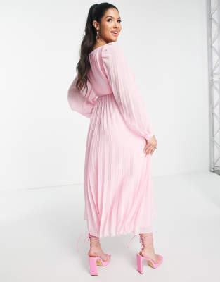 asos pink skater dress ASOS LUXE eyelet corseted lace sleeve mini skater dress in pink