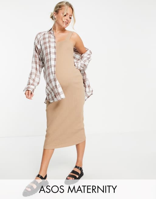Asos maternity midi dress sale