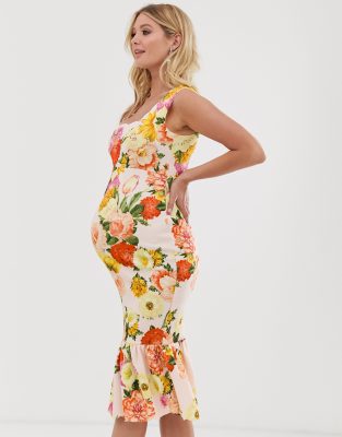 asos maternity floral dress