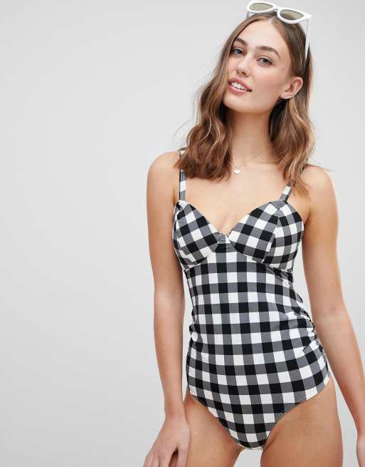 ASOS DESIGN Maternity – Still-Badeanzug aus recyceltem Material mit