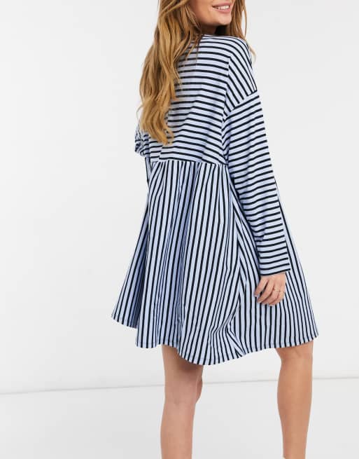 asos long sleeve maternity dress ASOS DESIGN Maternity plunge long sleeve pleated midaxi dress in pastel blue