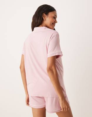 Asos Maternity Asos Design Maternity Super Soft Short Sleeve Shirt And Shorts Pajama Set