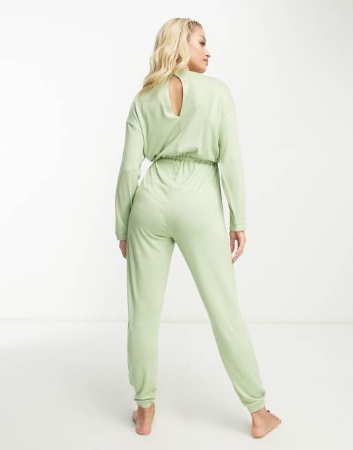 ASOS DESIGN Maternity - Superzachte lounge-jumpsuit in saliegroen, 2 van 4